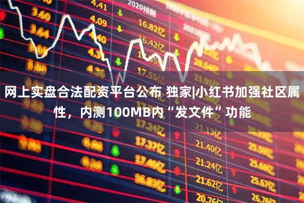 网上实盘合法配资平台公布 独家|小红书加强社区属性，内测100MB内“发文件”功能